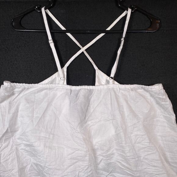 Athleta Womens Shirt White Breezy Tank Top Sleeveless VNeck 100% Cotton Large - Picture 9 of 12